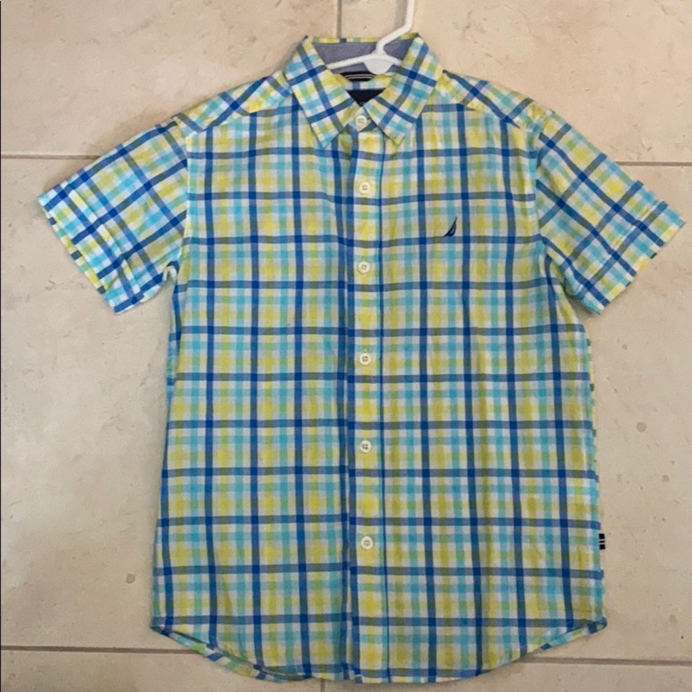 Nautica plaid button down shirt